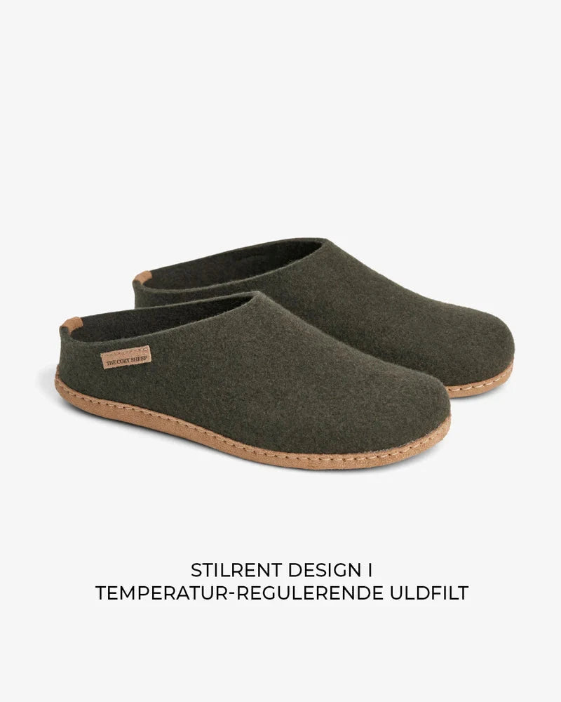 The Cozy Sheep Tøffel med skindsål – The Forrest Green