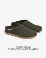 The Cozy Sheep Tøffel med skindsål – The Forrest Green