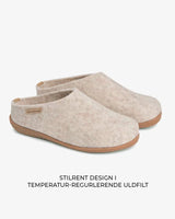 The Cozy Sheep Tøffel med gummisål – Beige