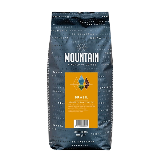 Mountain Økologisk Brasil KRAV Hele Kaffebønner 1 KG