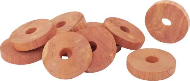 Cedertræsskiver til bøjler – 10 stk. | Naturlig beskyttelse mod møl