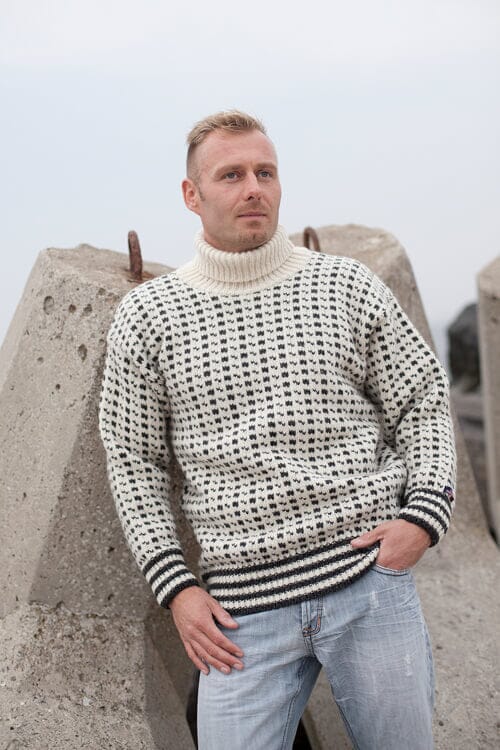 Islandsk sweater af 100% ren uld