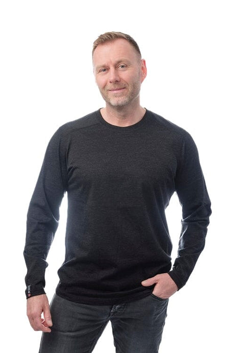 Baselayer tee i 100% fine merinould by WOOLWEAR - Koksgrå