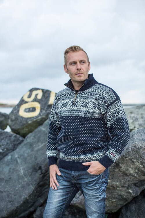 Original Norsk Sweater i Telemarks Design 100% uld
