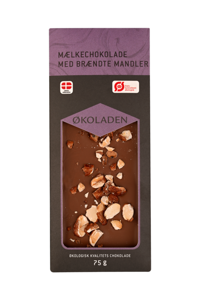 Mælkechokolade med Brændte Mandler 75g