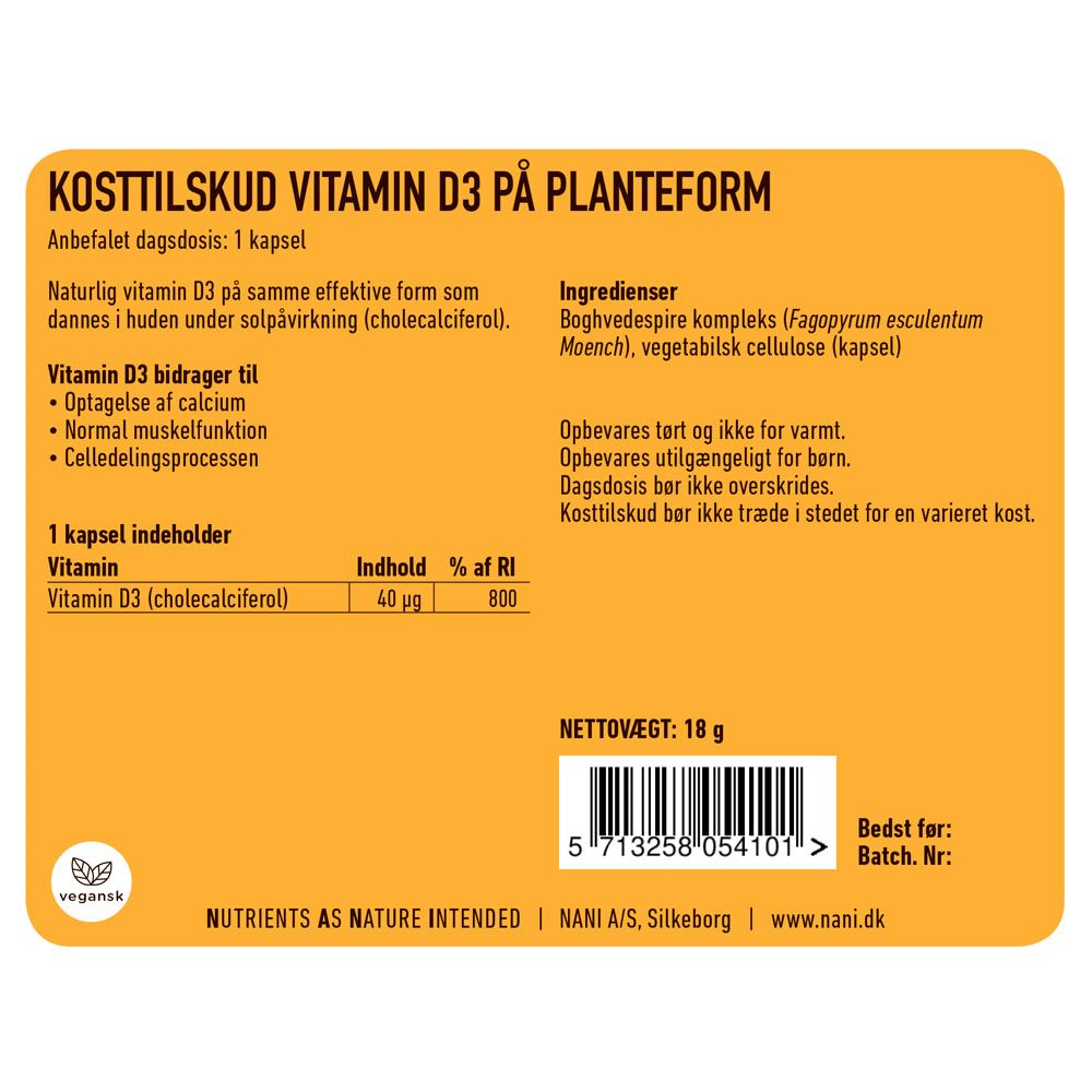 Nani Vitamin D3 på planteform