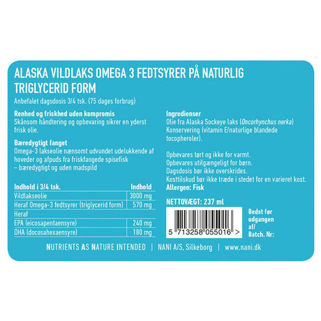 Nani Alaska Vildlaks Omega 3 – Flydende