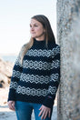 Islandsk sweater af 100% uld - Navy