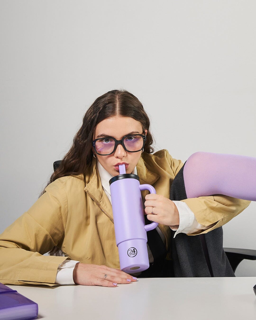 24 Bottles Termokop Sugerør 800 ML - Erica