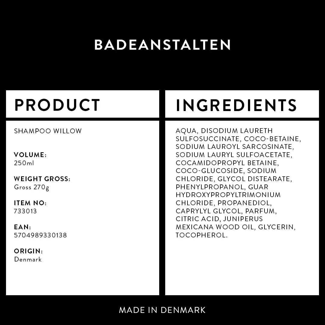 Badeanstalten Shampoo - Willow 250ml