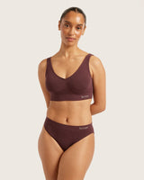 Boody Padded Shaper Crop BH Bambus - Mulberry
