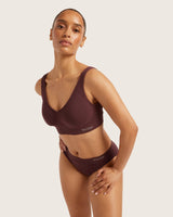 Boody Padded Shaper Crop BH Bambus - Mulberry