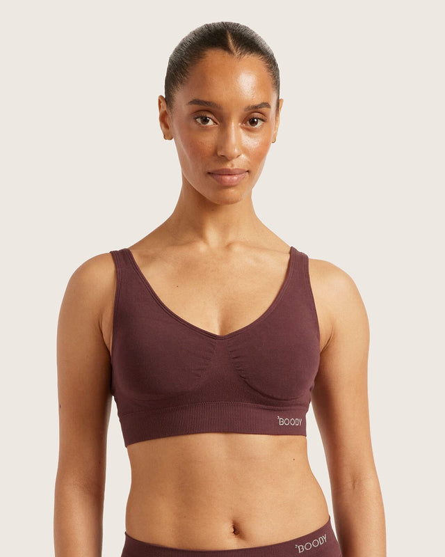 Boody Padded Shaper Crop BH Bambus - Mulberry