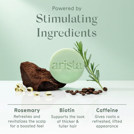 Stimulerende shampoo bar med rosmarin og koffein
