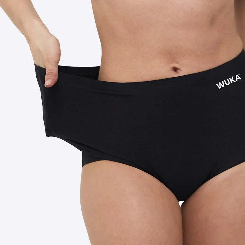 Wuka Menstruationstrusse Stretch Seamless High Waist - Sort Heavy Flow