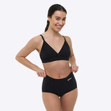 Wuka Menstruationstrusse Stretch Seamless High Waist - Sort Heavy Flow