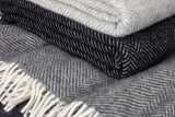 Arctic Uldplaid Herringbone - Black