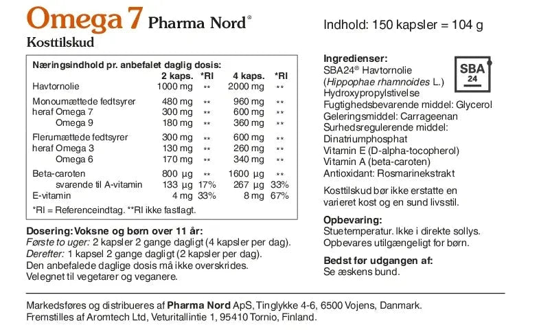 Pharma Nord Omega 7 - 150 kapsler