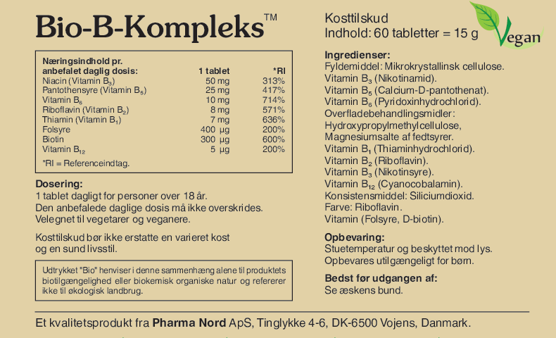 Pharma Nord Bio-B-Kompleks - 60 tabl.