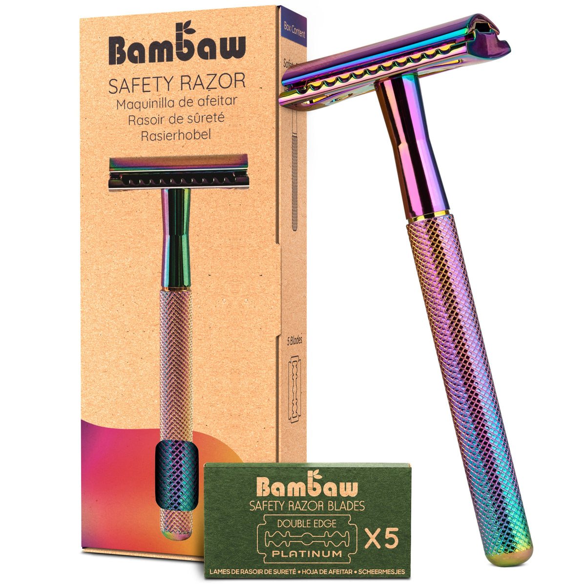 Bambaw Barberskraber Safety Razor - Rainbow – Suztain A/S