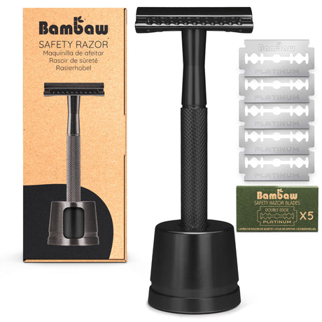 Bambaw Barberskraber Safety Razor Med Holder - Sort