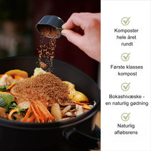 Indlæs billede til gallerivisning 2 Bokashi Essens Kompostspande - Sort, inkl. 1 kg bokashiklid
