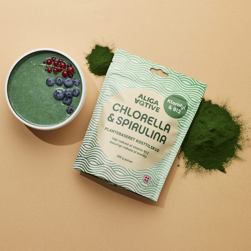 Aliga Chlorella & Spirulina pulver