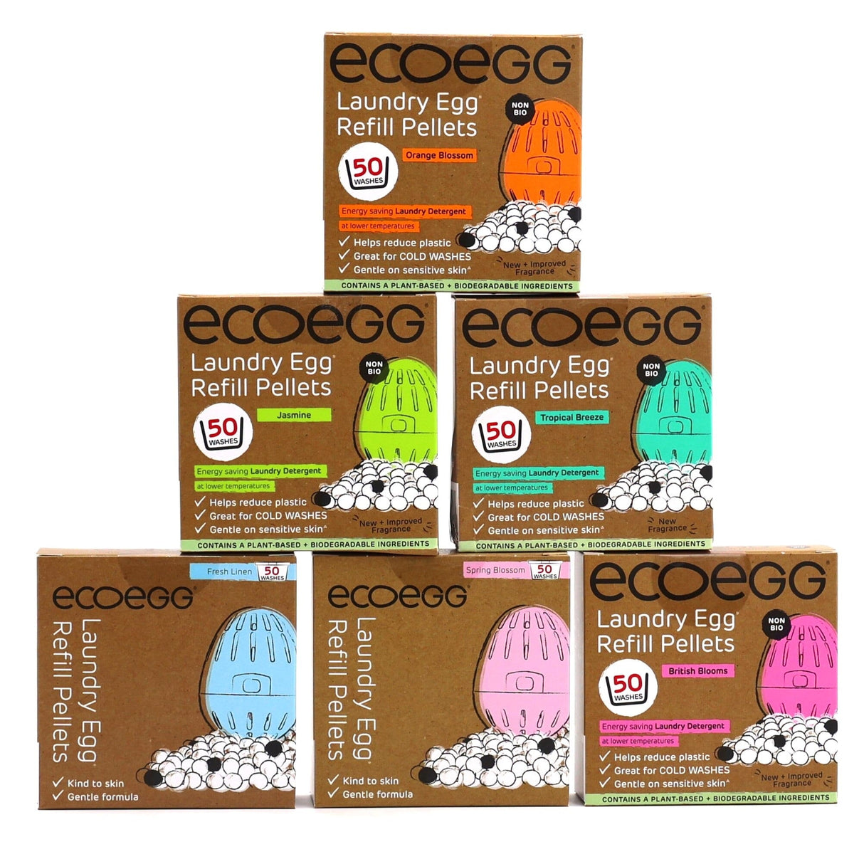 Ecoegg 2nd Gen vaskeæg REFILL - 50 vaske