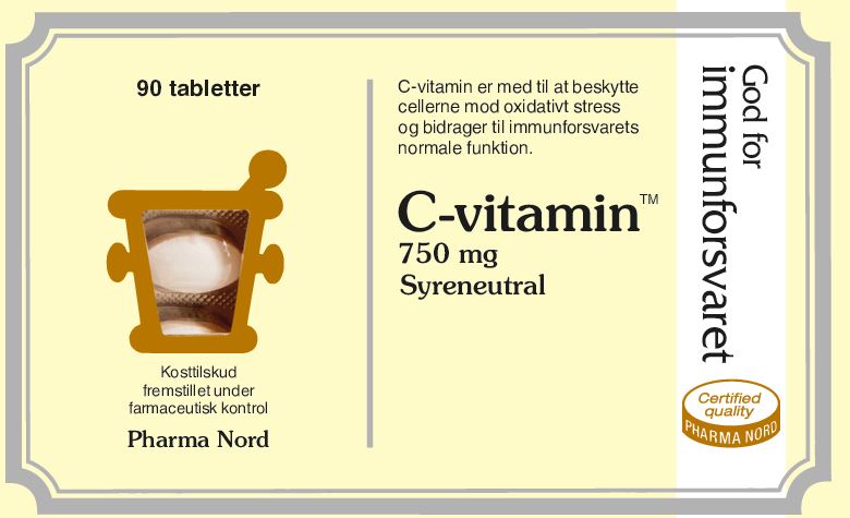 Pharma Nord C-vitamin 750 mg Syreneutral - 90 STK