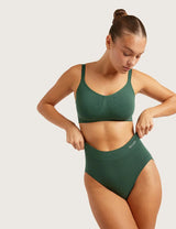 Boody Full Brief Trusser Bambus - Emerald Green