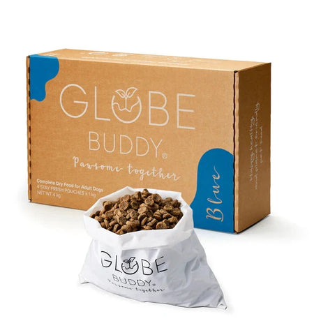 Globe Buddy Blue, dansk premium fuldfoder med laks, 4 kg