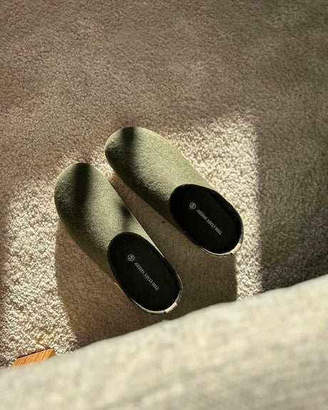 The Cozy Sheep Tøffel med skindsål – The Forrest Green