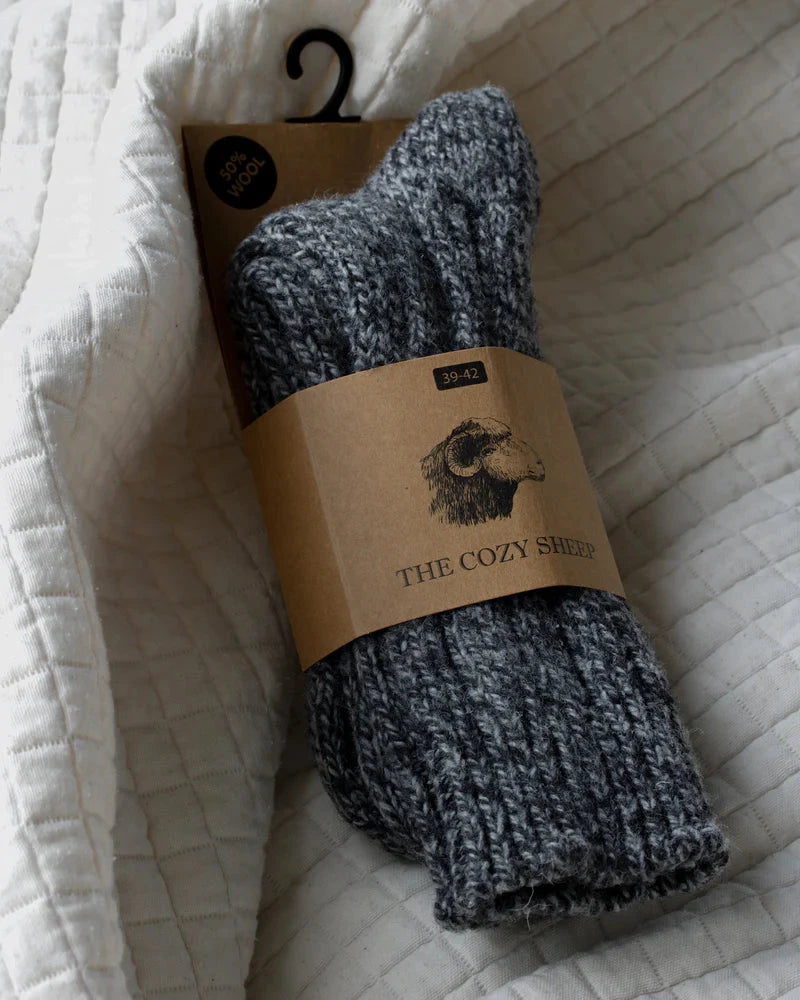 The Cozy Sheep Uldstrømper - Mørkegrå