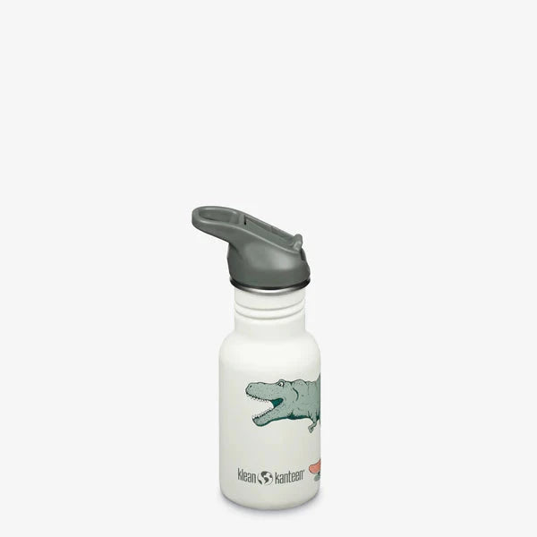 Klean Kanteen Drikkedunk Børn 355ml Sports Cap Med Sugerør - Dino Skate