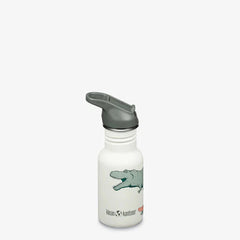 Klean Kanteen Drikkedunk Børn 355ml Sports Cap Med Sugerør - Dino Skate Suztain A/S