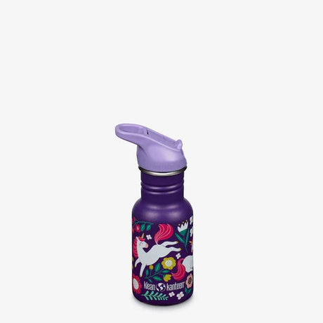 Klean Kanteen Drikkedunk Børn 355ml Sports Cap Med Sugerør - Leaping Unicorns