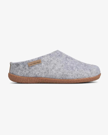 The Cozy Sheep Tøffel med gummisål – Lysegrå
