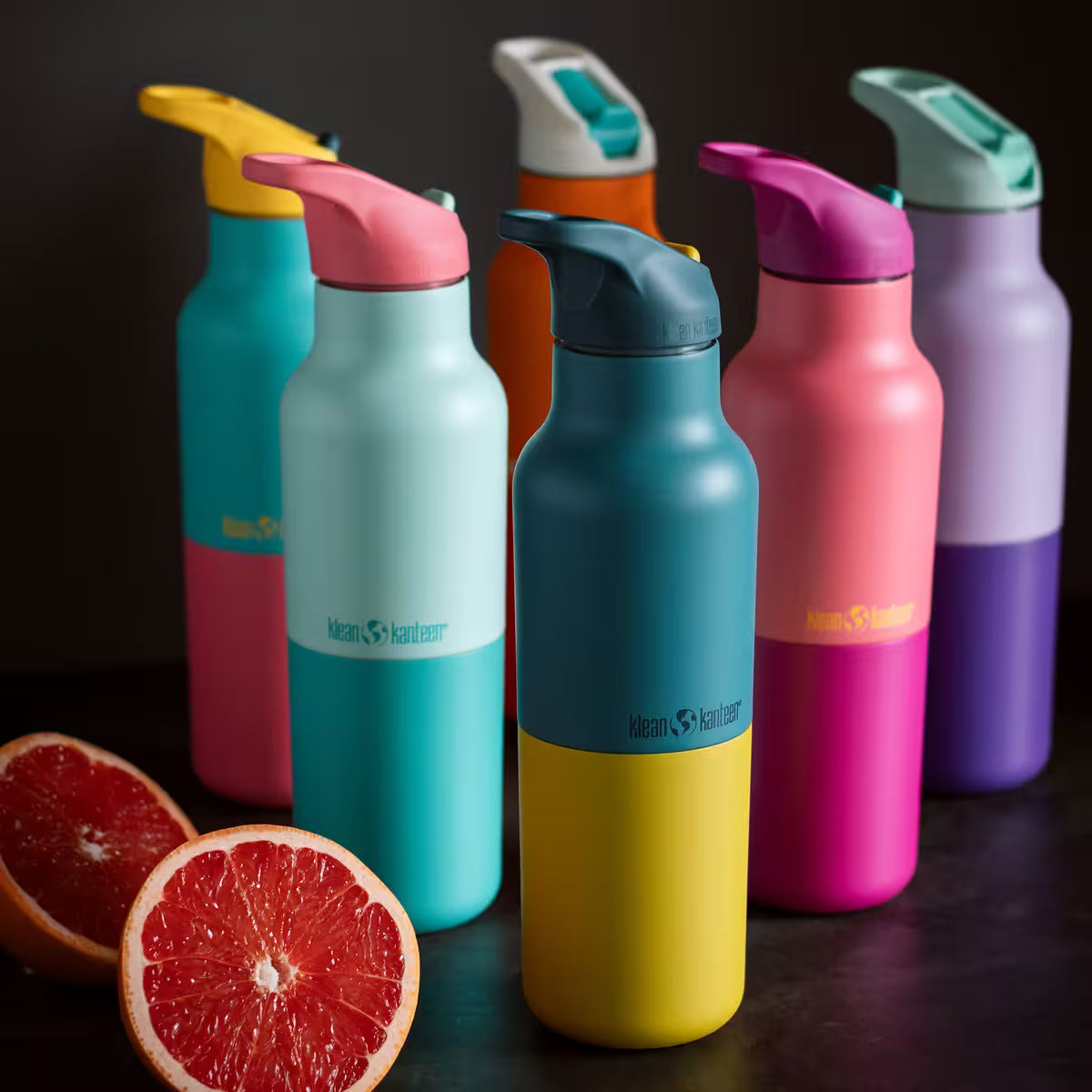 Klean Kanteen Termodrikkedunk Sportslåg 473 ML - Pink Lemonade Kaleidoscope