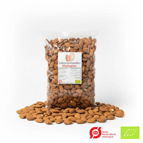 Suztain Økologiske Mandler Valencia - 1000 Gram