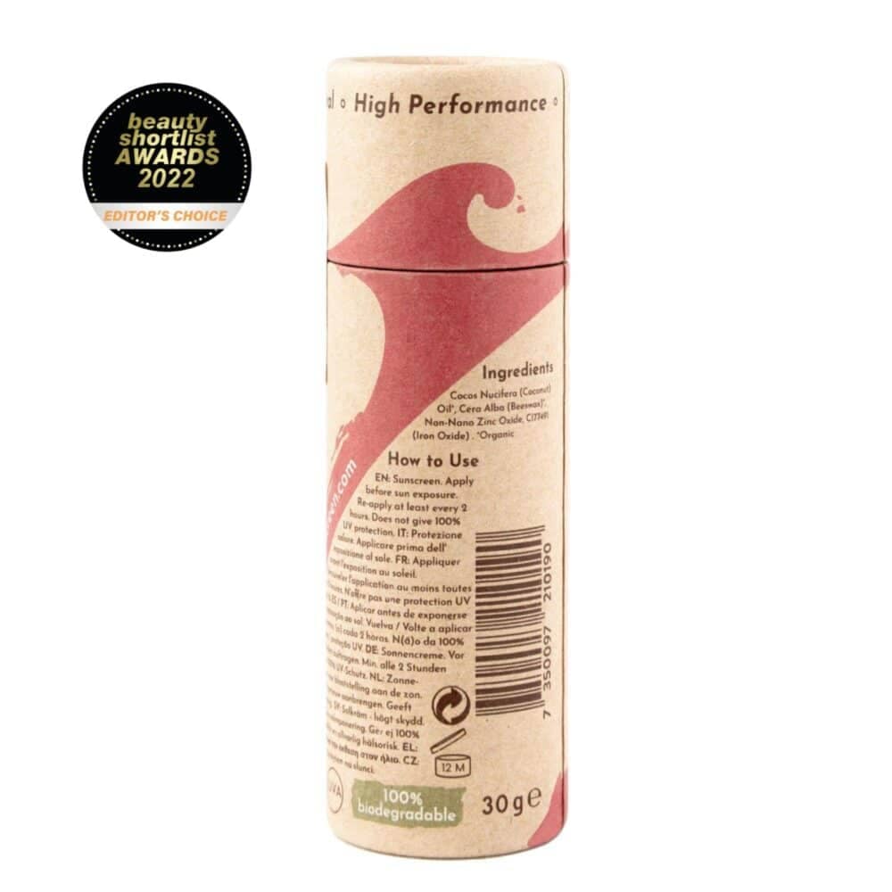 Suntribe Natural Mineral Zinc Sun Stick SPF 30 - Retro Red