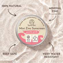 Load image into Gallery viewer, Suntribe Naturlig Ansigts &amp; Sport Mini Solcreme SPF 50 - Pretty Pink
