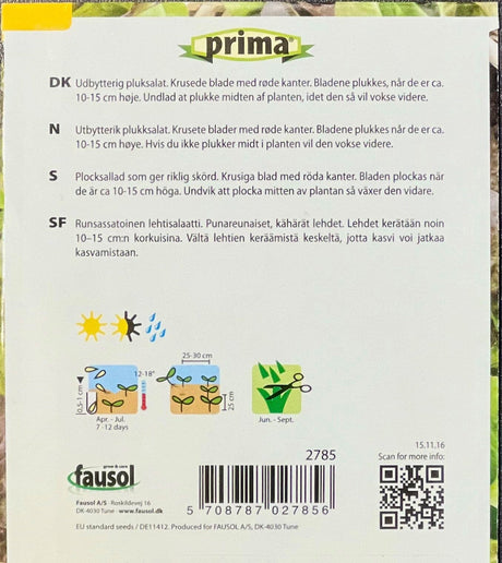 PRIMA® frø - Salat, Pluk