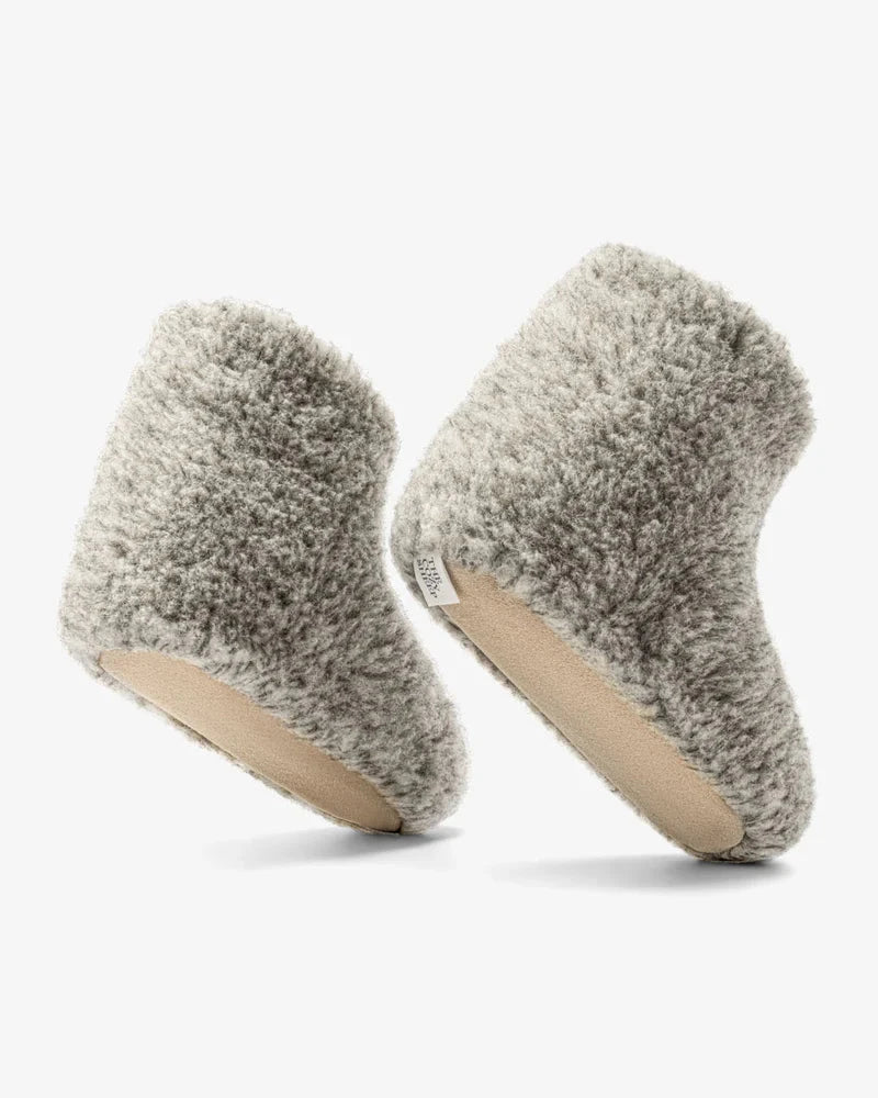 The Cozy Sheep Uldhjemmesko – Lysegrå (Høj model)