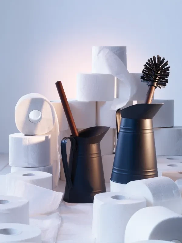 Toiletbørste med udskifteligt hoved i thermowood