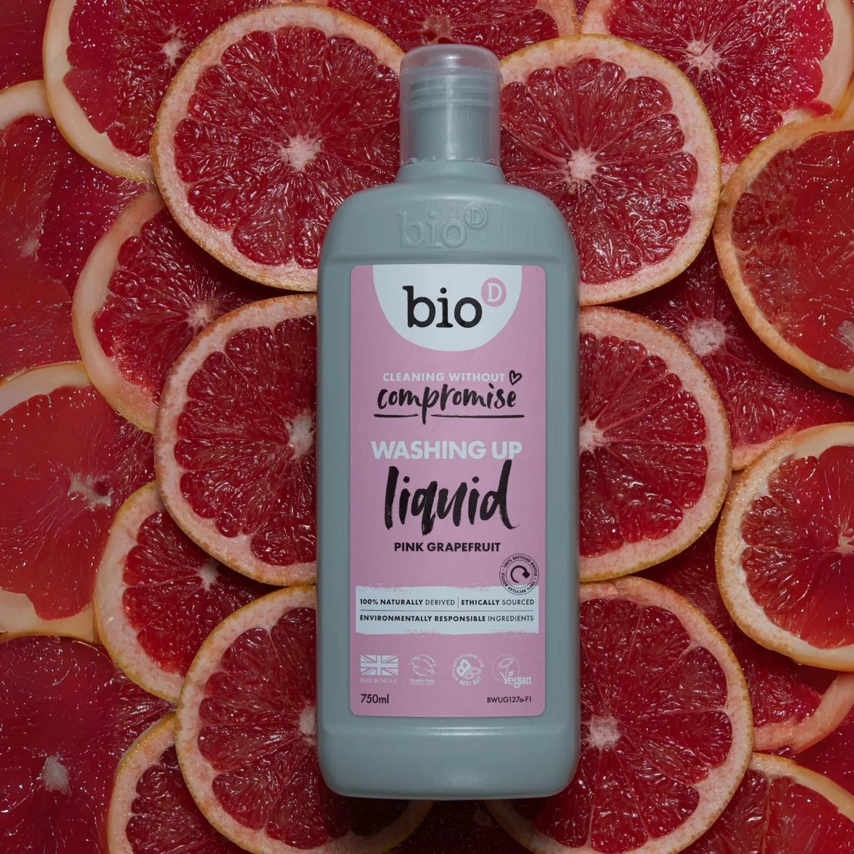 BIO-D - Flydende Opvaskemiddel - Grapefrugt - 750 ml.