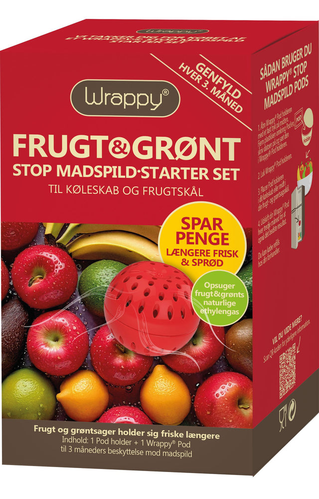 Wrappy Pod Starter Sæt, den geniale løsning på frugt og grønt madspild