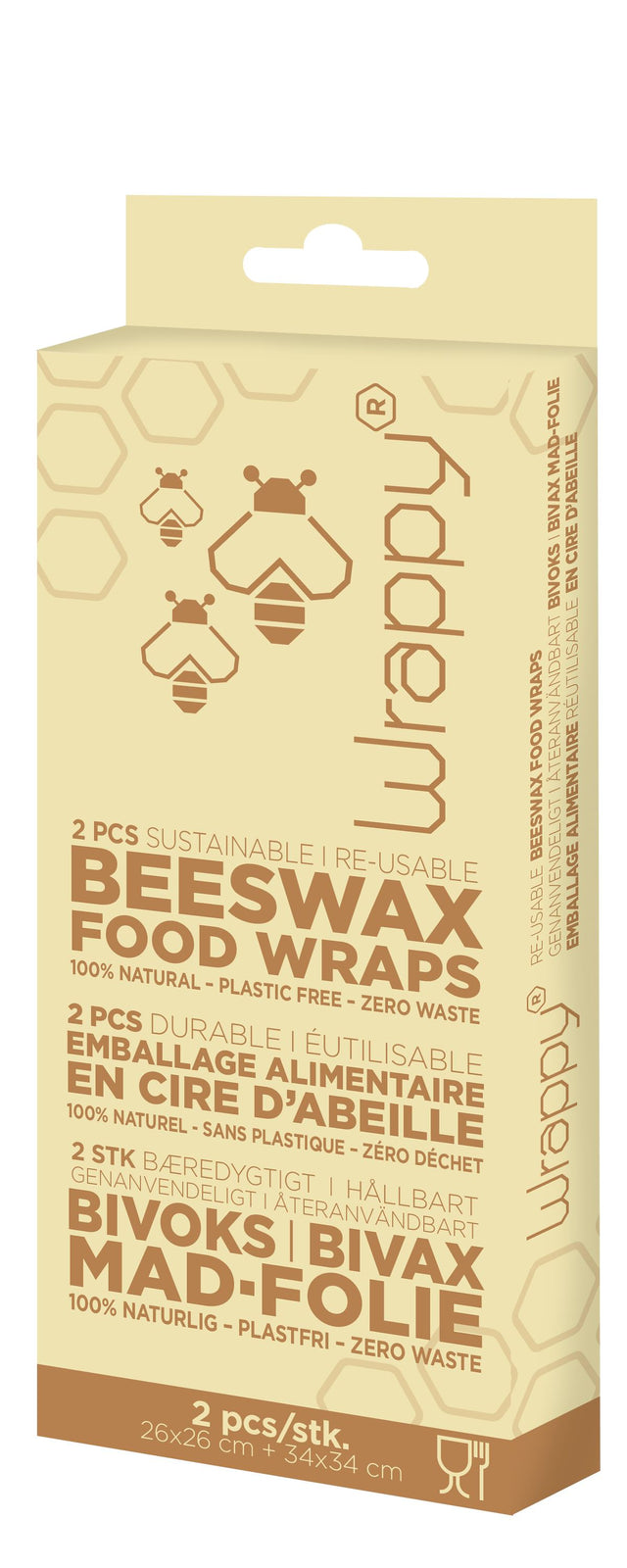 Wrappy Wrappy bivoks wraps - 2 STK kampagnepakke - medium + large - 2. sorter ...