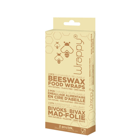 Wrappy bivoks wraps - 2 STK kampagnepakke - medium + large - 2. sortering