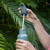 Klean Kanteen Drikkedunk Børn 355ml Sports Cap Med Sugerør - Leopard Print