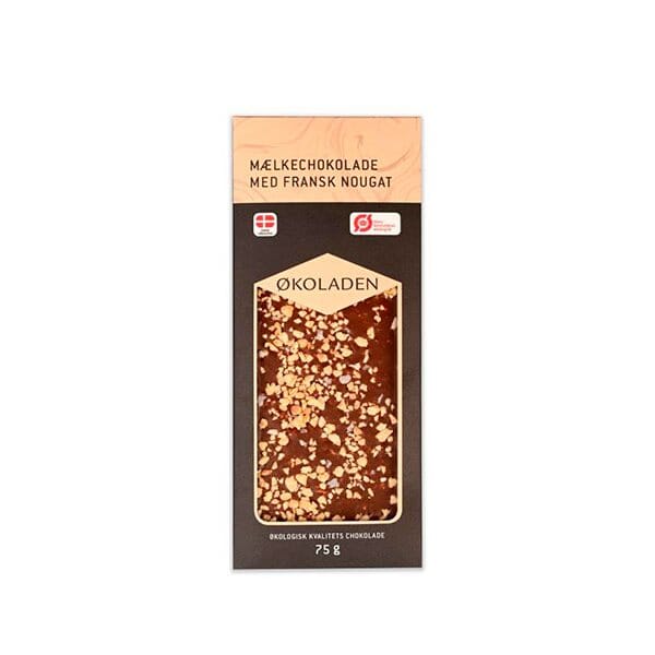 Økoladen Mælkechokolade - Fransk Nougat 75g